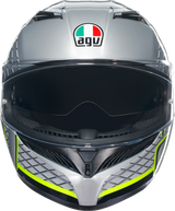 AGV K3 Motorcycle Helmet - Fortify - Gray/Black/Yellow Fluo - Large 2118381004011L