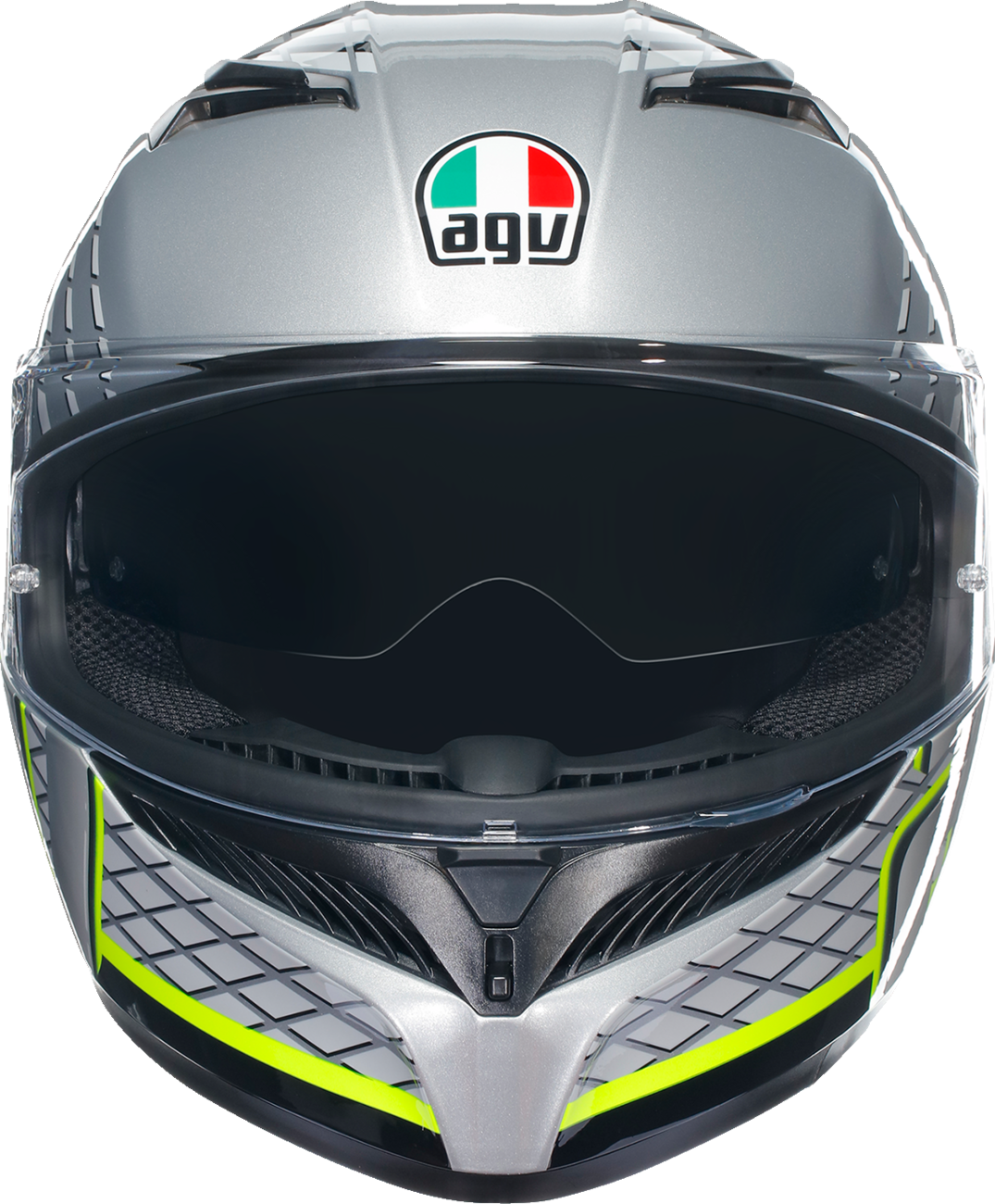 AGV K3 Motorcycle Helmet - Fortify - Gray/Black/Yellow Fluo - 2XL 21183810040112X