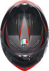 AGV K6 S Motorcycle Helmet - Slashcut - Black/Gray/Red - Small 2118395002014S