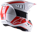 ALPINESTARS SM5 Motorcycle Helmet - Bond - White/Red - 2XL 8303522-2032-2X