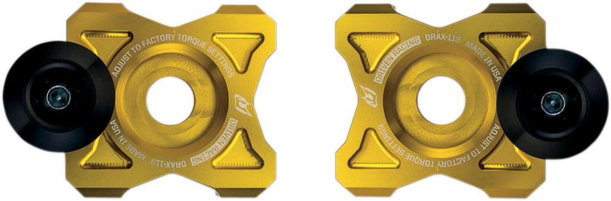 DRIVEN RACING Axle Block Sliders - Kawasaki - Gold DRAX-113-GD