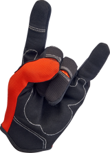 BILTWELL Moto Gloves - Orange/Black - Medium 1501-0106-003