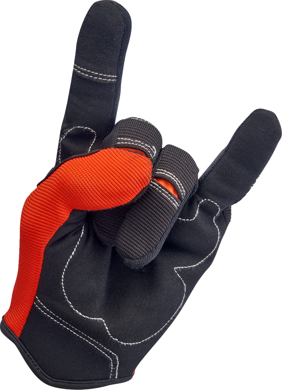 BILTWELL Moto Gloves - Orange/Black - XL 1501-0106-005