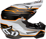 6D ATR-2 Motorcycle Helmet - Phase - White/Orange - XS 12-2824