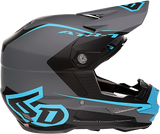 6D ATR-1 Motorcycle Helmet - Stealth - Cyan - 2XL 10-4629