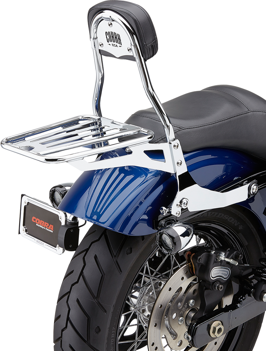 COBRA Backrest Kit - 14" - Chrome - Dyna 602-2004