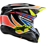 ALPINESTARS Youth SM3 Motorcycle Helmet - Wurx - Gloss Black/Yellow Fluo/Blue/Red Large 8302025-1574-YL