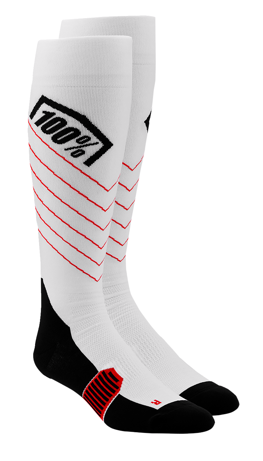 100% Hi-Side Performance Socks - White - Small/Medium 20054-00005