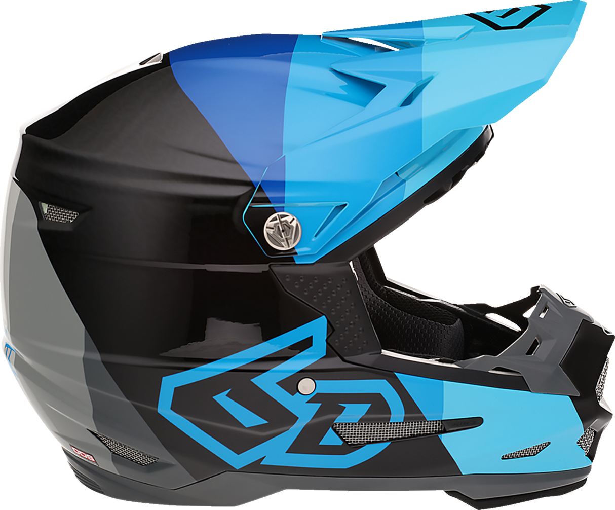 6D ATR-2 Motorcycle Helmet - Range - Blue - Large 12-3107