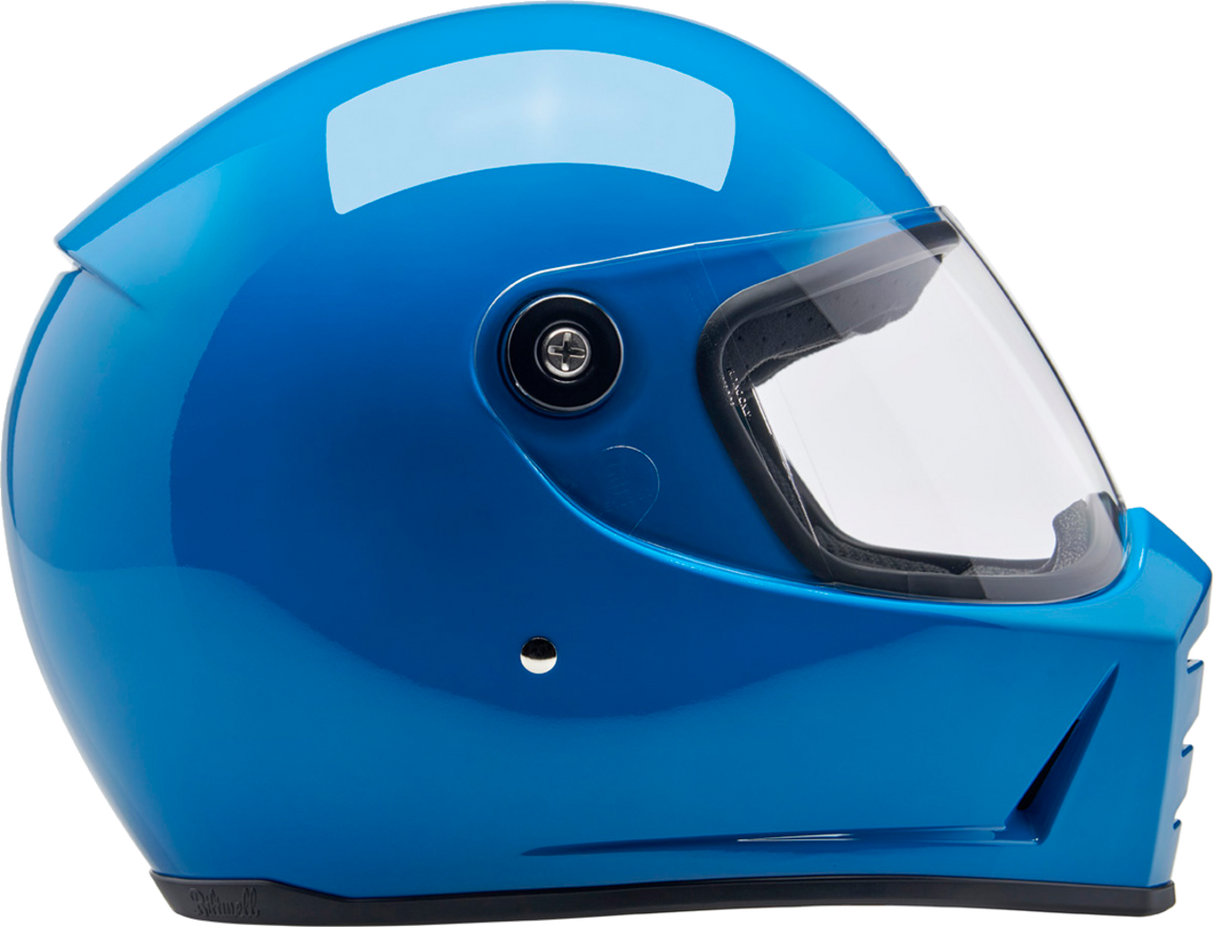 BILTWELL Lane Splitter Motorcycle Helmet - Gloss Tahoe Blue - XS 1004-129-501