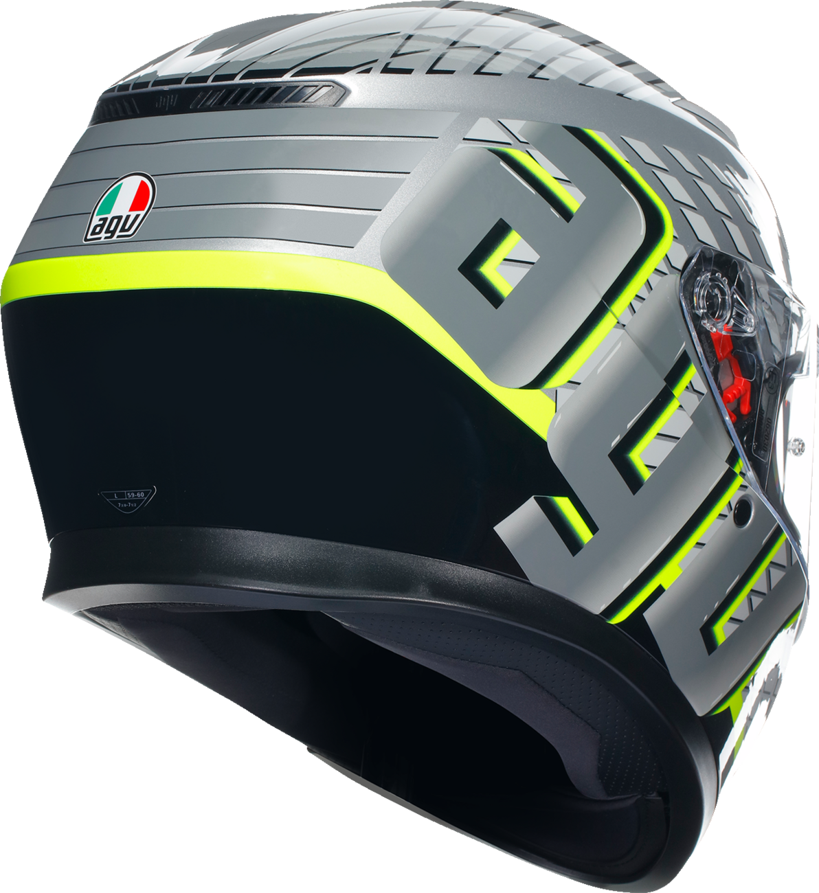 AGV K3 Motorcycle Helmet - Fortify - Gray/Black/Yellow Fluo - Large 2118381004011L