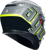 AGV K3 Motorcycle Helmet - Fortify - Gray/Black/Yellow Fluo - Large 2118381004011L