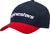 ALPINESTARS Linear Hat - Navy/Red - Small/ Medium 1230810057030SM