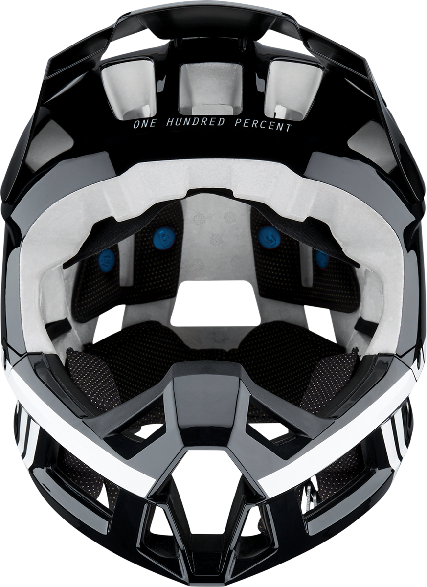 100% Trajecta Helmet - Fidlock - Black/White - XL 80003-00008