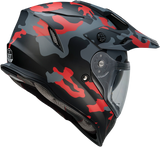 Z1R Range Motorcycle Helmet - Camo - Red - Large 0140-0096