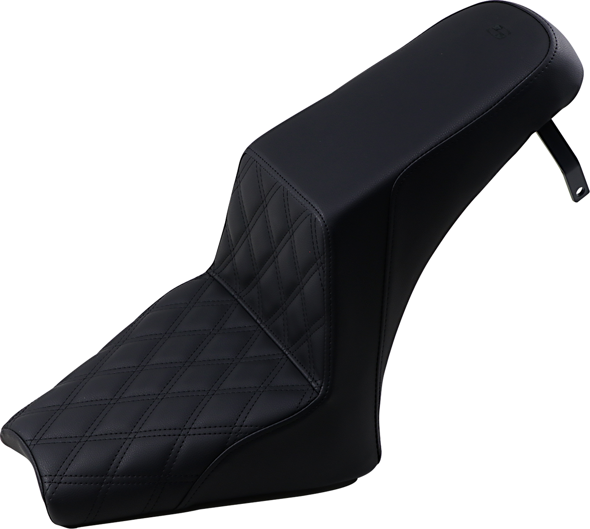 SADDLEMEN Step Up Seat - Front Lattice/Rear Smooth - Black - Scout Bobber I18-33-172