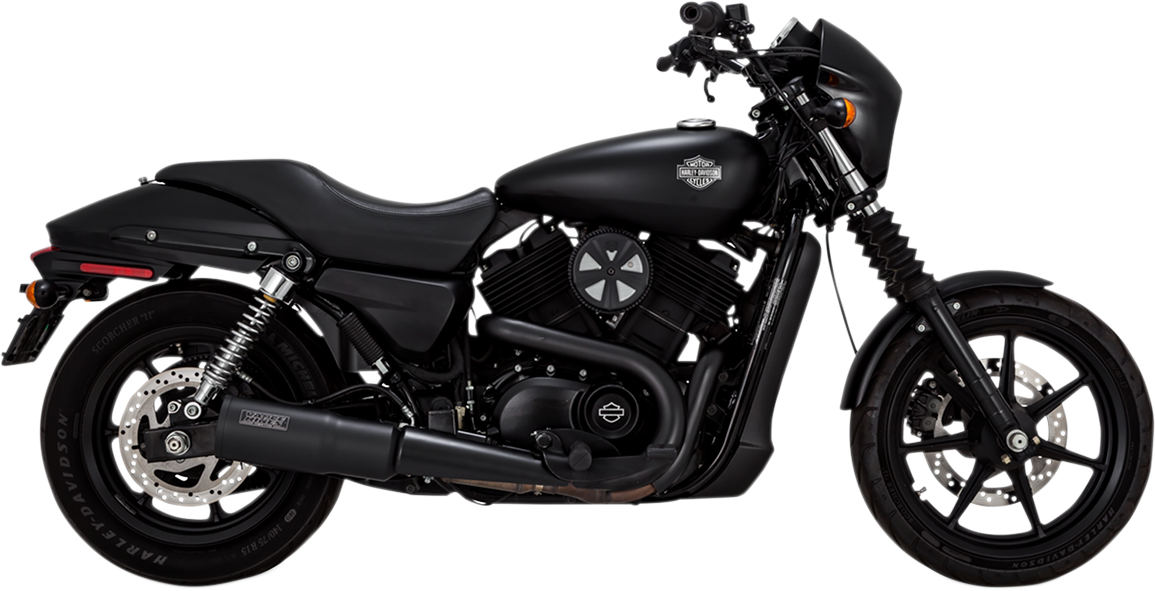 Vance and Hines Exhaust for Harley Davidson Street 2015-2020, Black High Output Muffler 47943