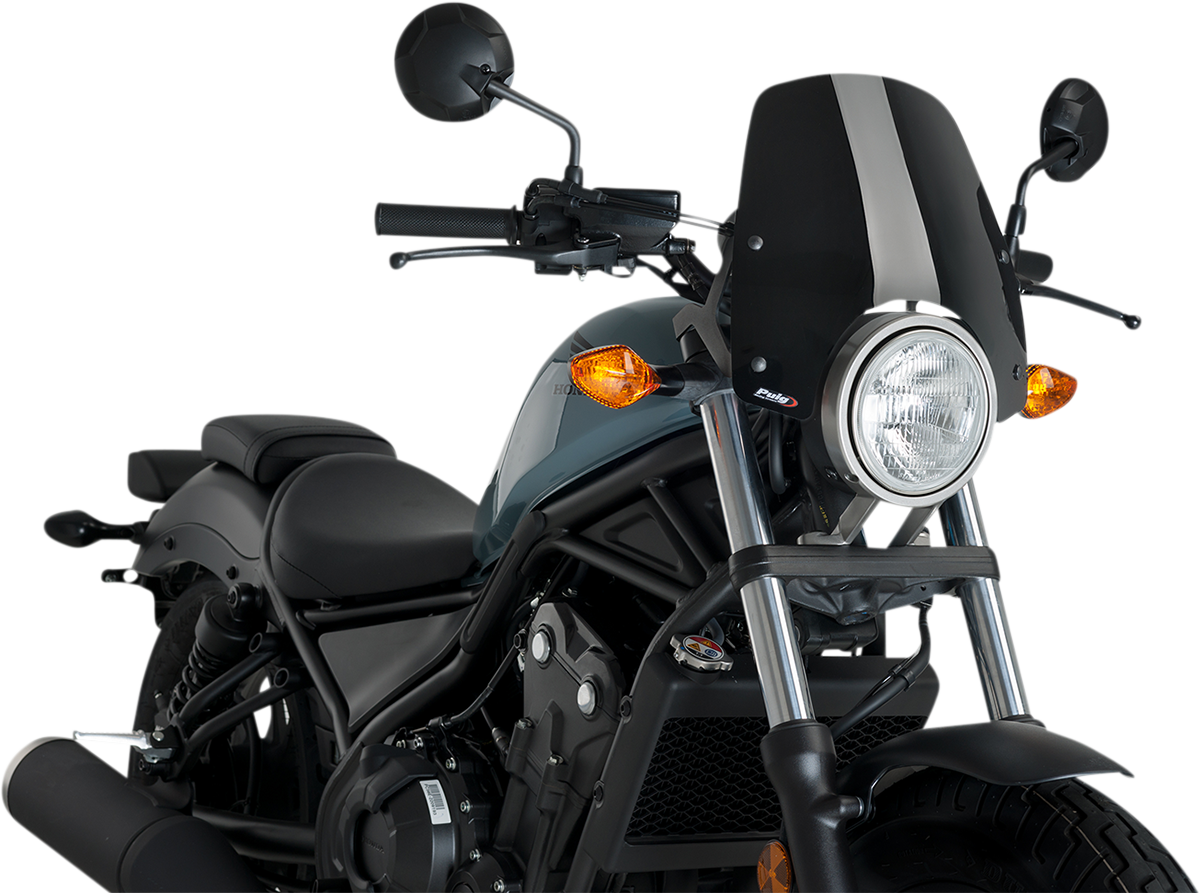 PUIG HI-TECH PARTS New Generation Windscreen - Black - Rebel 3829N