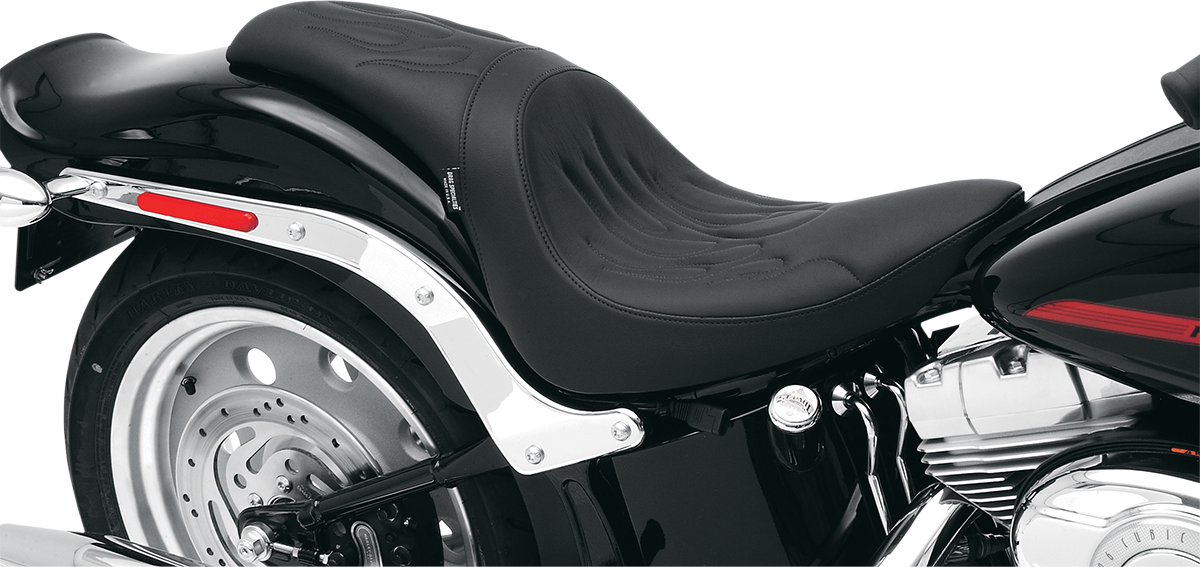 DRAG SPECIALTIES Predator Seat - Flame Stitched - '06-'10 FXST 0802-0393