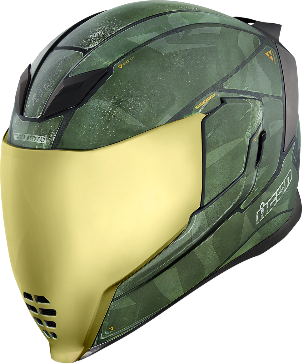 ICON Airflite™ Motorcycle Helmet - Battlescar 2 - Green - Medium 0101-11270