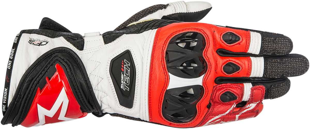 ALPINESTARS Supertech Gloves - Black/White/Red - Small 3556017-123-S