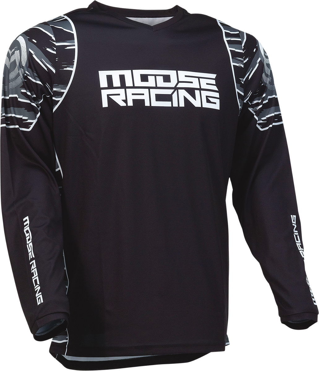 MOOSE RACING Qualifier Jersey - Black/White - 5XL 2910-6973