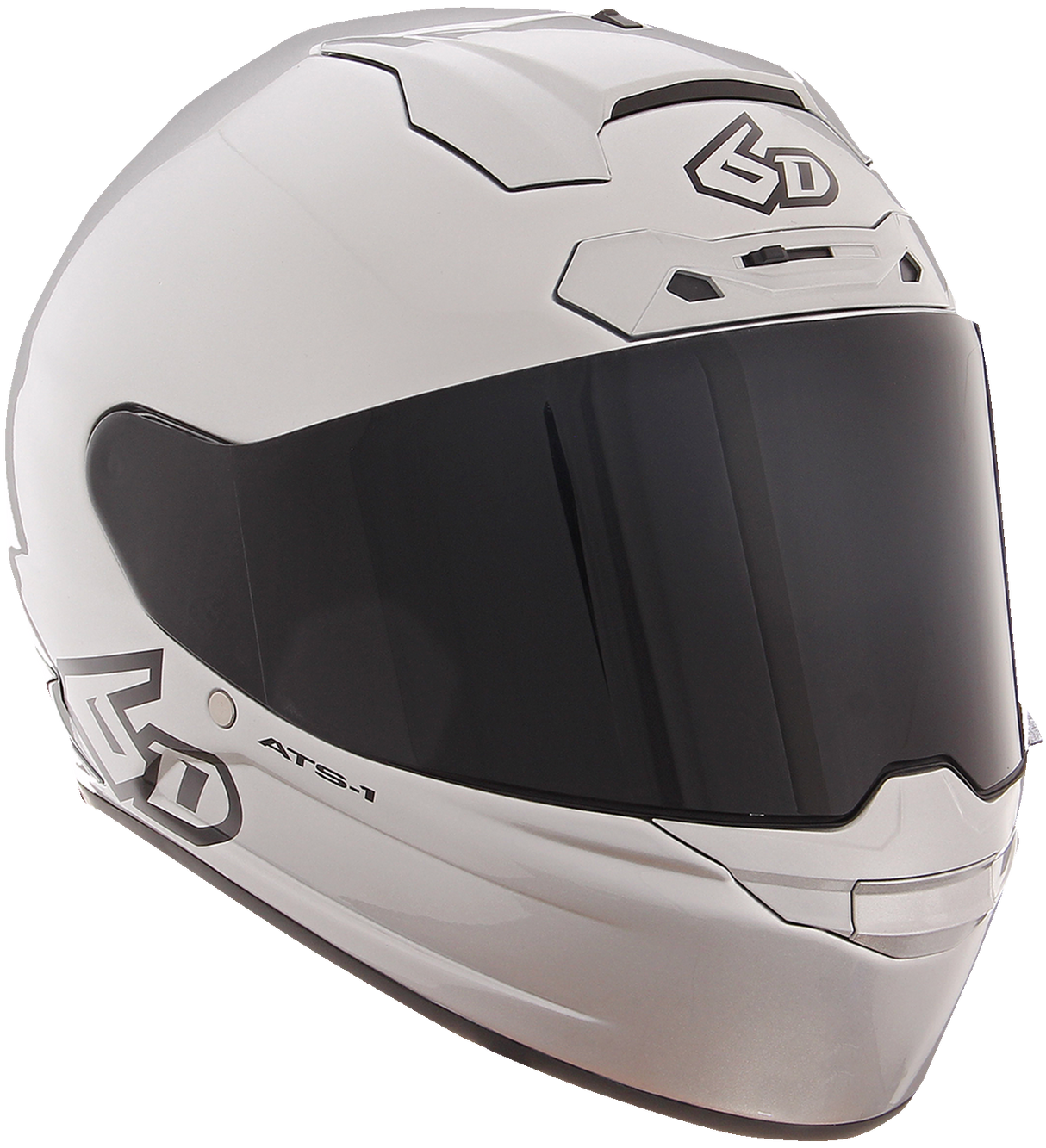 6D ATS-1R Motorcycle Helmet - Gloss Silver - Small 30-0995