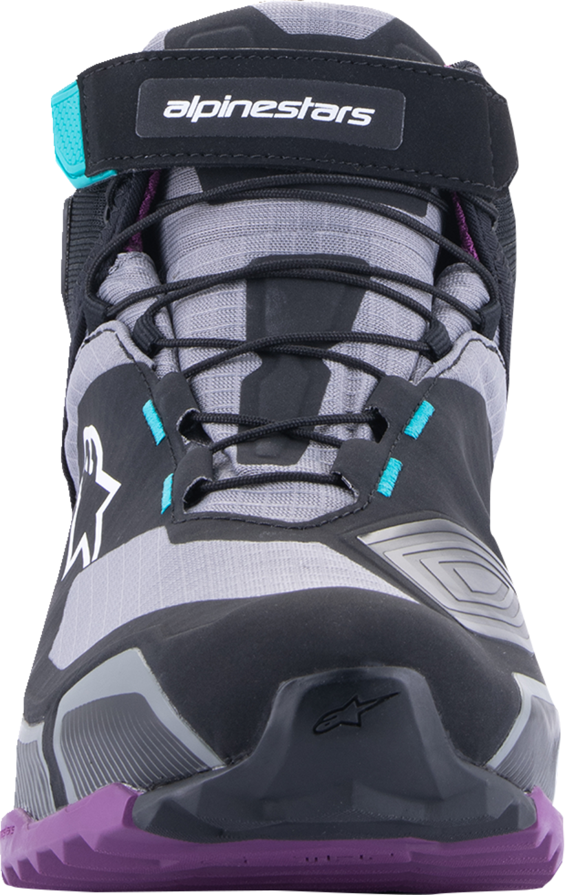 ALPINESTARS Women Stella CR-X Drystar® Shoes - Black/Gray/Teal/Purple - US 6.5 2611523137065