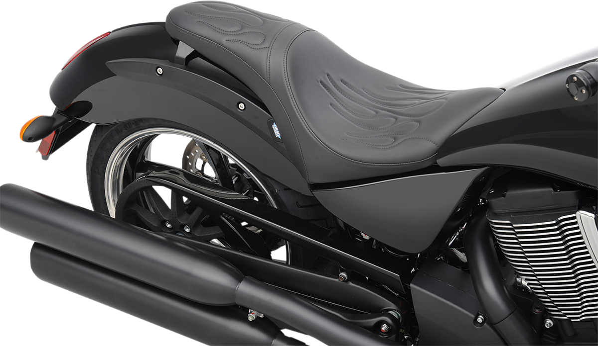 DRAG SPECIALTIES Predator Seat - Flame Stitched - Vegas 0810-1597