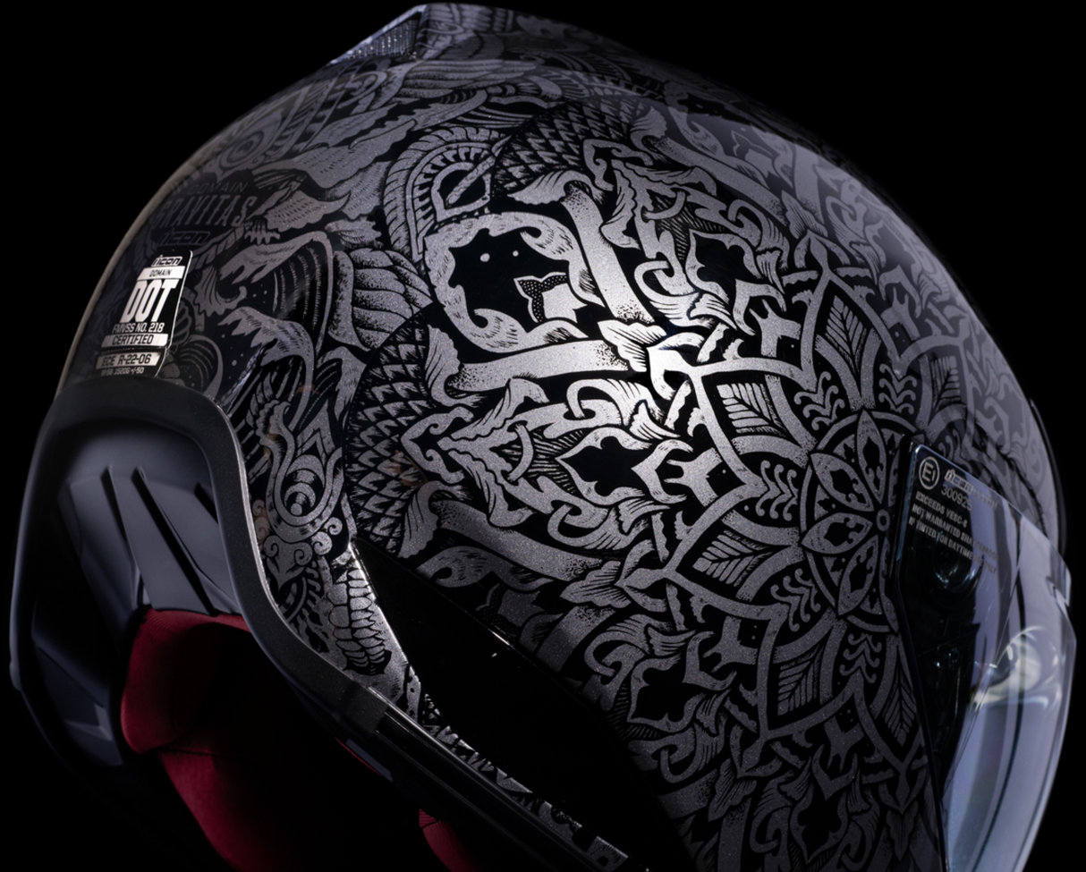 ICON Domain™ Motorcycle Helmet - Gravitas - Black - XL 0101-14962