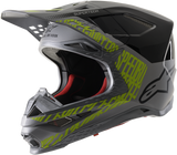 ALPINESTARS Supertech M8 Motorcycle Helmet - Triple - MIPS - Silver/Black/Yellow Fluo - Small 8301319-1955-SM