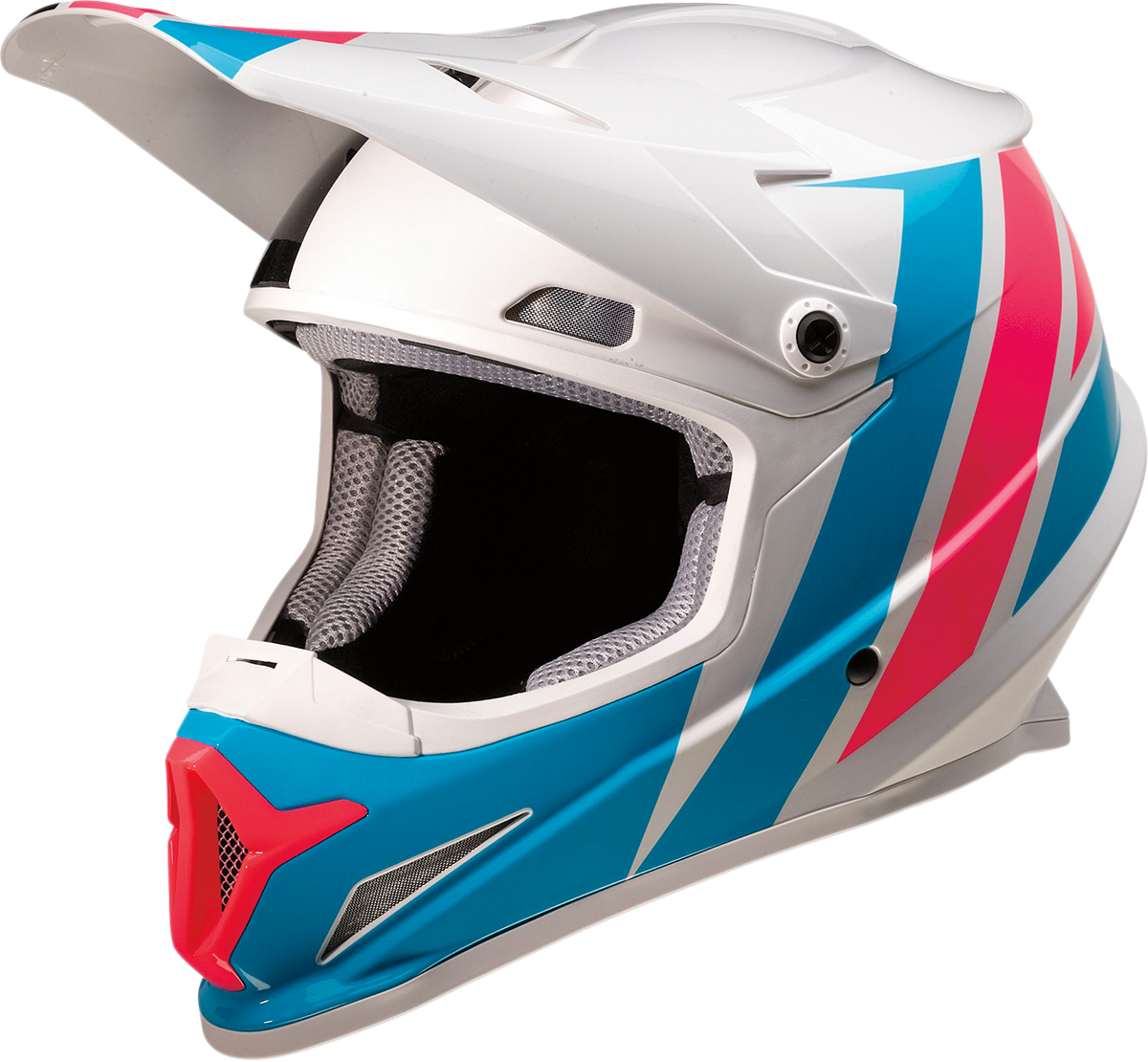 Z1R Rise Motorcycle Helmet - Evac - Gloss White/Pink/Blue - 4XL 0110-6720