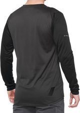 100% Ridecamp Jersey - Long-Sleeve - Black/Charcoal - XL 40028-00003