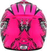 AFX FX-17 Motorcycle Helmet - Butterfly - Matte Hot Pink - Medium 0110-7108