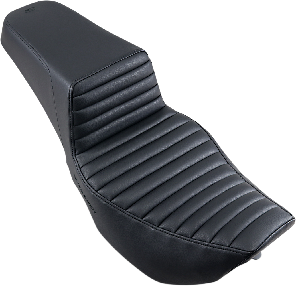 SADDLEMEN Step-Up Seat - Front Tuck-n-Roll - Black - FLHR/FLHX 897-06-171