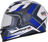 AFX FX-99 Motorcycle Helmet - Recurve - Pearl White/Blue - Large 0101-11123