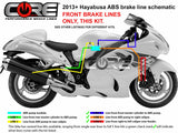 Suzuki GSXR 1300 Hayabusa (2013-2018) ABS Front Brake Line Kit (3 Lines)