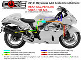 Suzuki GSXR 1300 Hayabusa (2013-2018) ABS SINGLE Rear Caliper Brake Line Kit