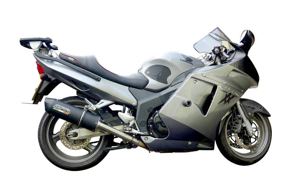 GPR Exhaust System Honda Cbr1100XX Superblackbird - X Eleven 1997-2006, Furore Nero, Dual slip-on Including Removable DB Killers and Link Pipes