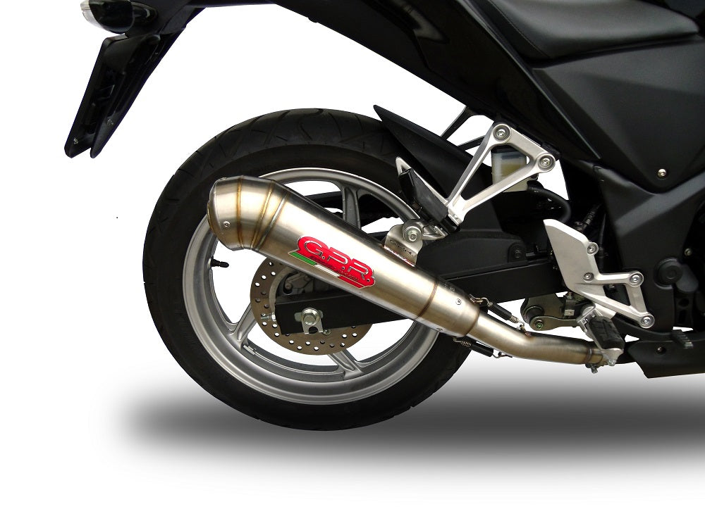 GPR Exhaust System Honda CBR250R 2010-2014, Powercone Evo, Slip-on Exhaust Including Removable DB Killer and Link Pipe