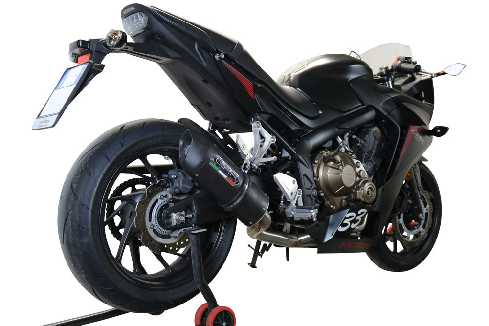 GPR Exhaust System Honda CBR650F 2014-2016, Furore Nero, Full System Exhaust, Including Removable DB Killer