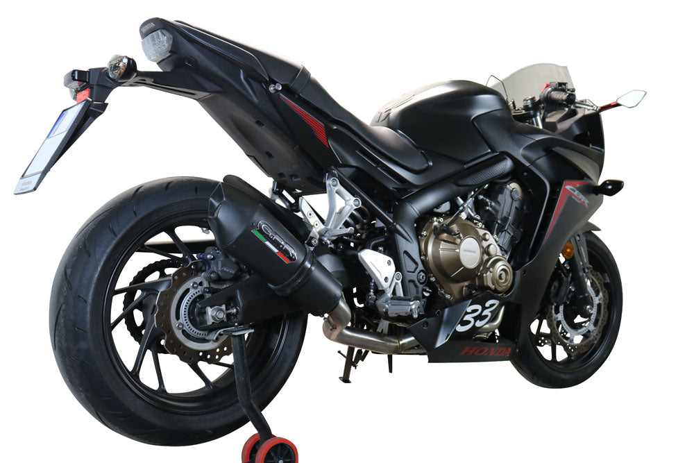 GPR Exhaust System Honda CBR650F 2014-2016, Gpe Ann. Black titanium, Full System Exhaust, Including Removable DB Killer