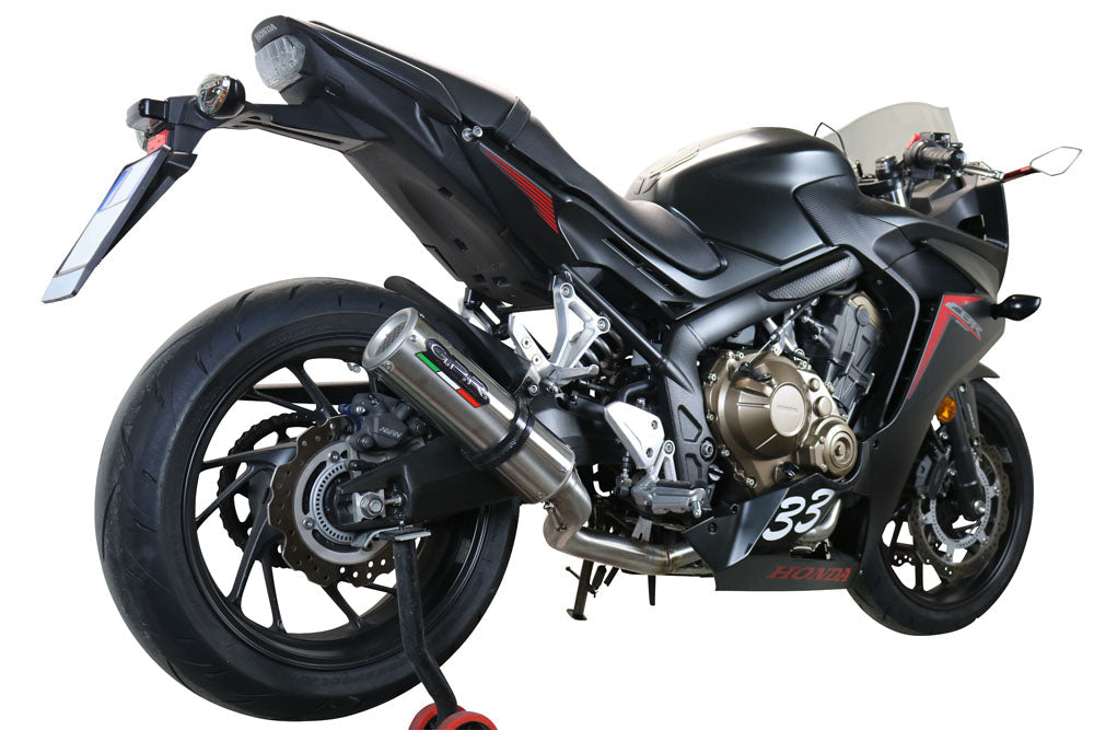 GPR Exhaust System Honda CBR650F 2014-2016, M3 Titanium Natural, Full System Exhaust, Including Removable DB Killer