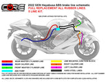 Suzuki Hayabusa 2013-2021 (ABS Only) Front and Rear Brake Line Kit (5 Lines)