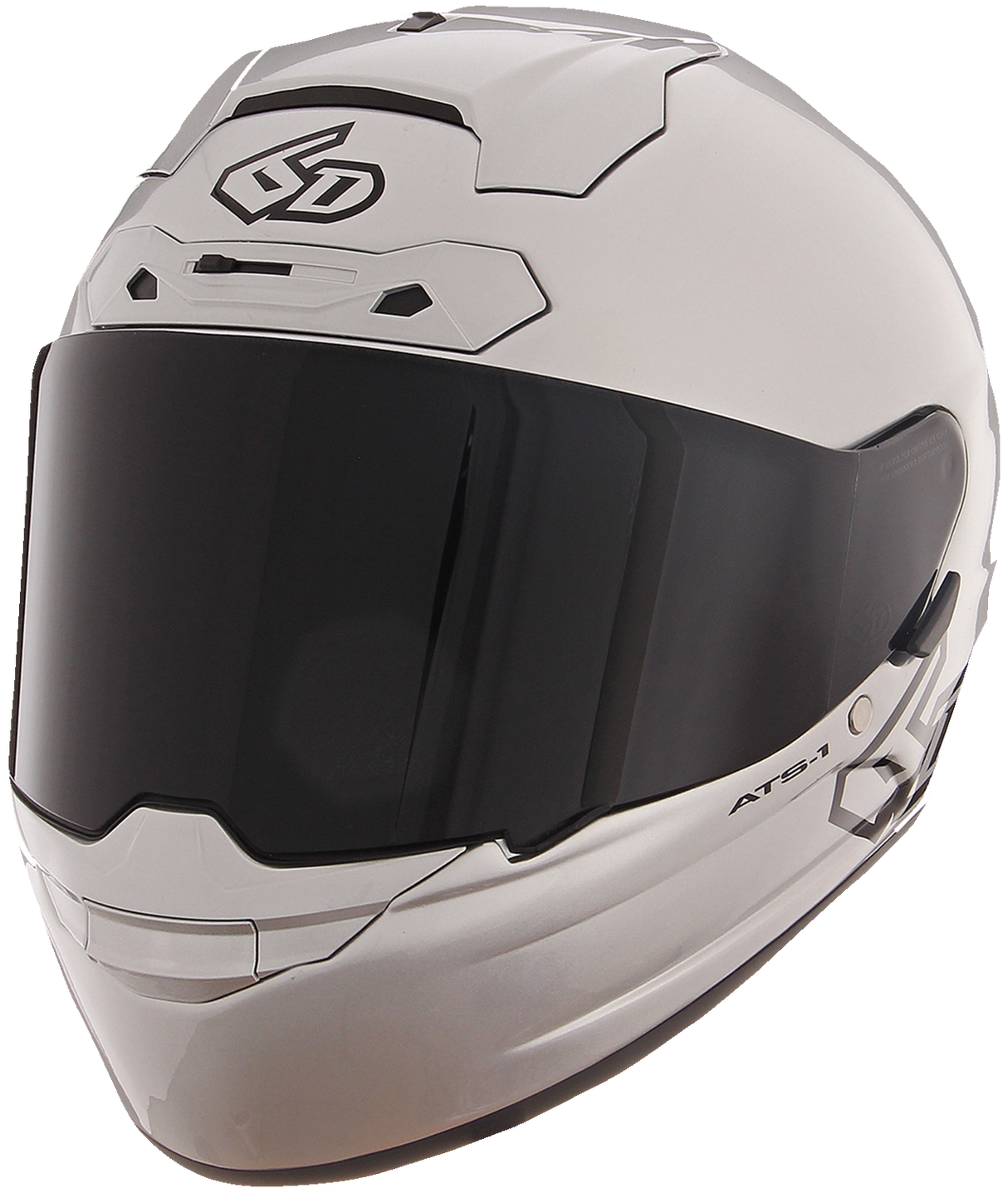 6D ATS-1R Motorcycle Helmet - Gloss Silver - Large 30-0997