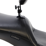 LE PERA Maverick Daddy Long Legs Seat - With Backrest - Black - Smooth - FL '08+ LK-957DLBRS