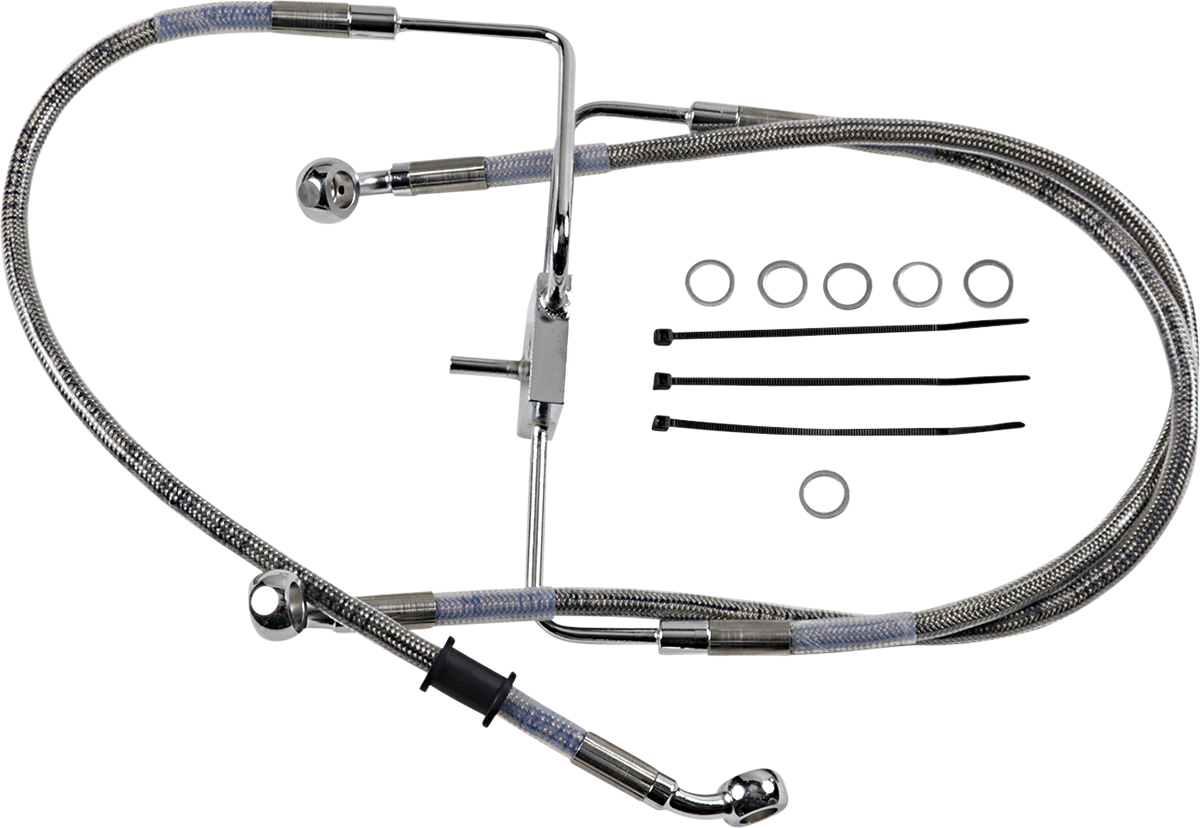 DRAG SPECIALTIES Brake Line - +2" - Stainless Steel - XL 618566-2