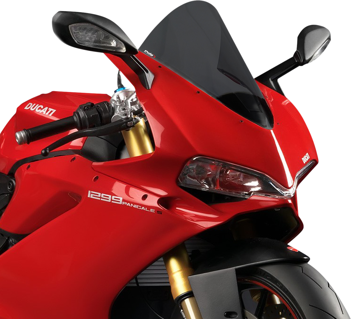 PUIG HI-TECH PARTS Race Windscreen - Dark Smoke - Panigale 7621F