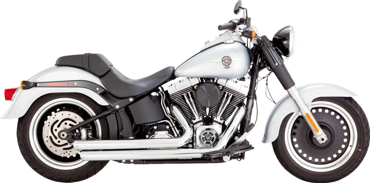 Vance & Hines Exhaust for Harley Davidson Softail 1986-2017 Big Shots Staggered Chrome 17339