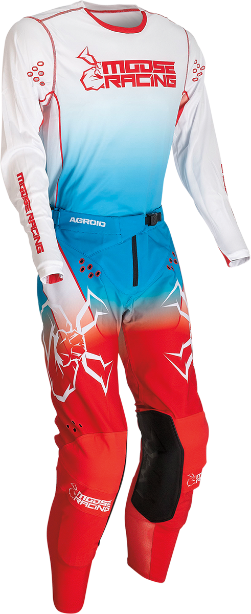 MOOSE RACING Agroid Pants - Red/White/Blue - 40 2901-10078